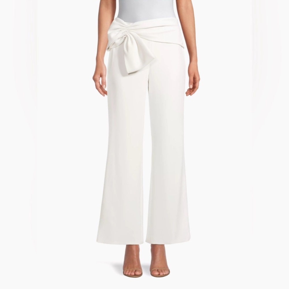 Sachin & Babi Ivory Whitley Flare Leg With Waist Large Bow Detail Pants -Reemoly - Picture 8 of 16